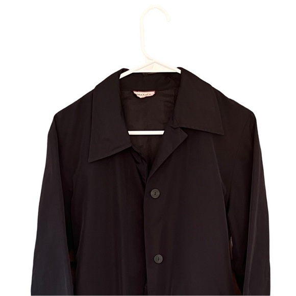 ✨ MAX & Co. Active Wrap Trench Coat M Black Rare Vintage Pre-owned Excellent✨ - Picture 7 of 16